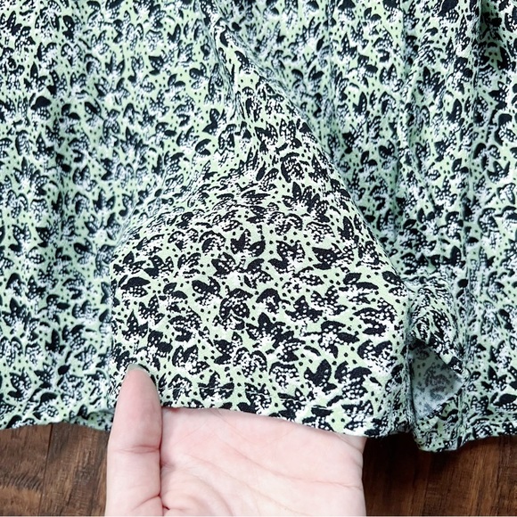 Ghost London • Luella Dress midi puff sleeve Sophie leaf print rayon - Picture 9 of 13